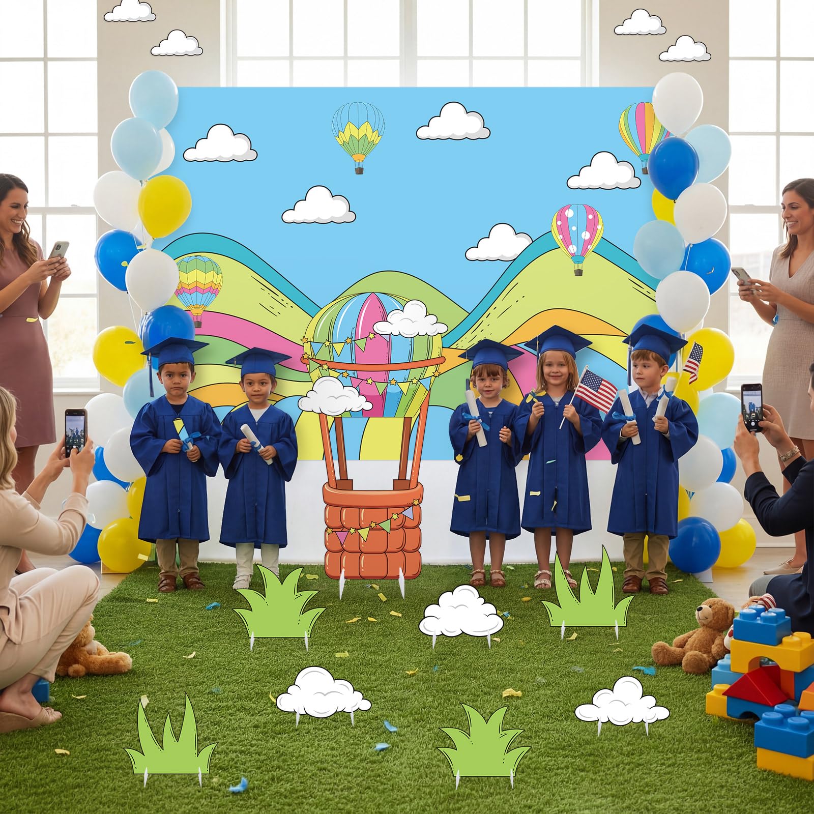 Large photo hot air balloon panel included in kit