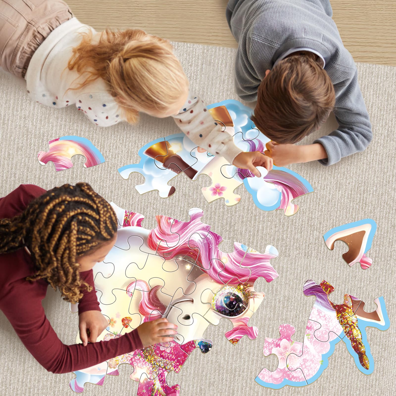 Cooperative family puzzle for parent and child
