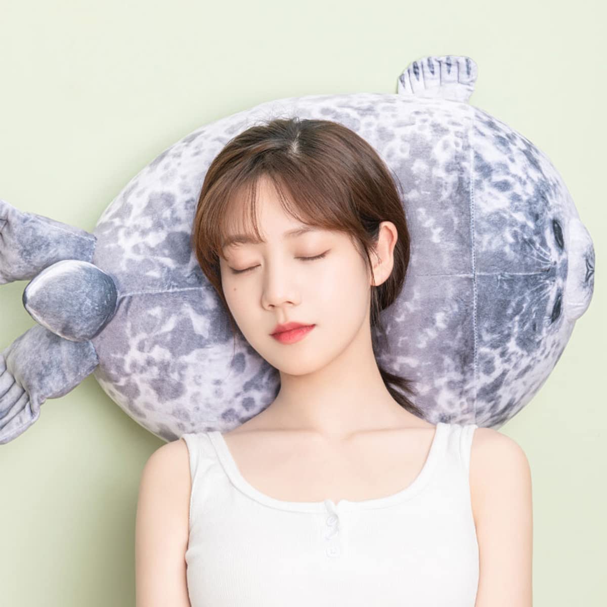 Vacuum sealed bag packaging for seal plush pillow