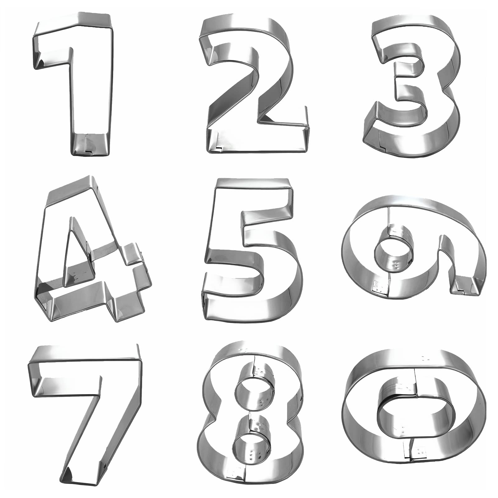 gift idea large size number cookie cutters set