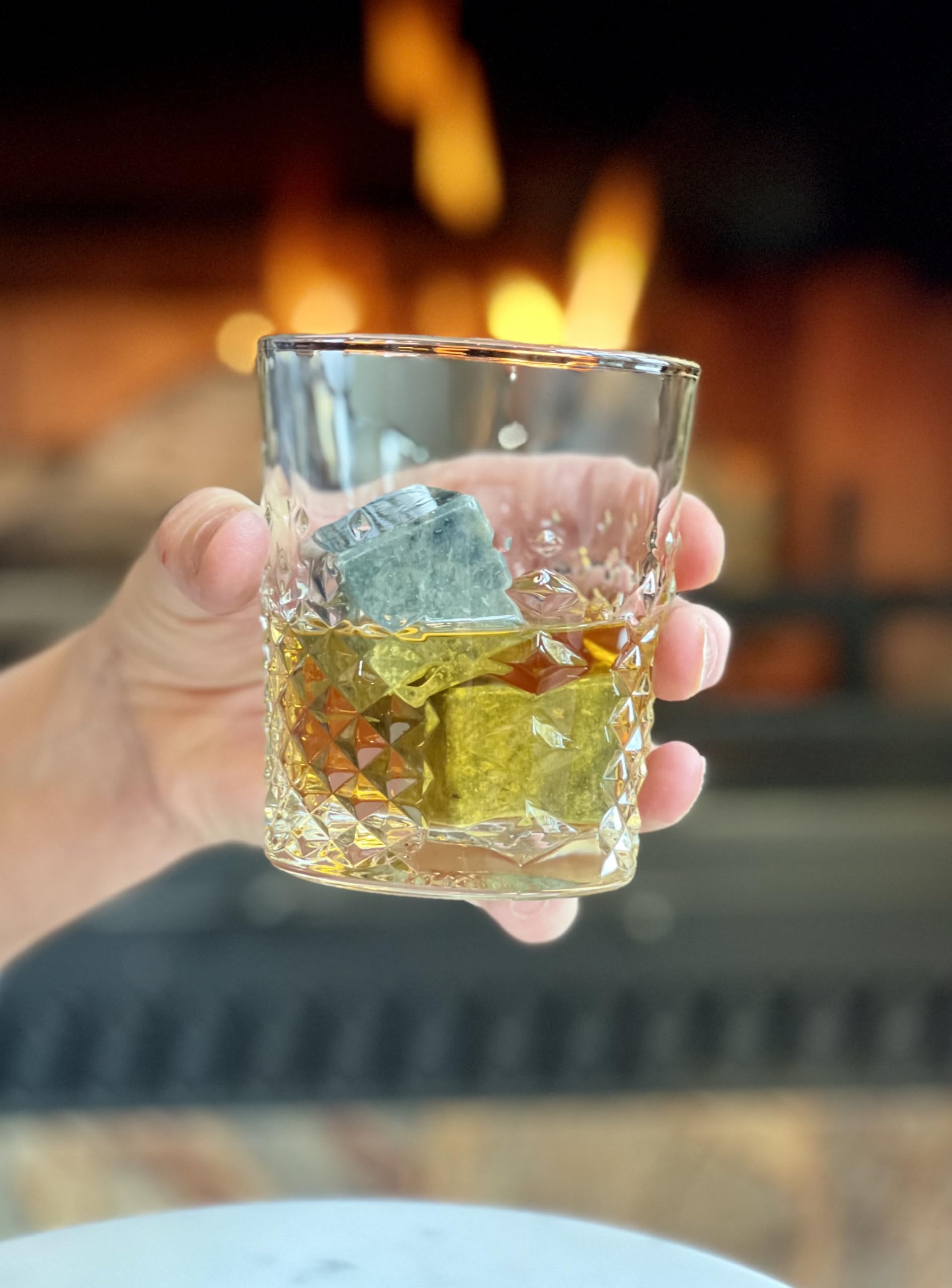 Large 1-1/4 inch soapstone stones for beverages