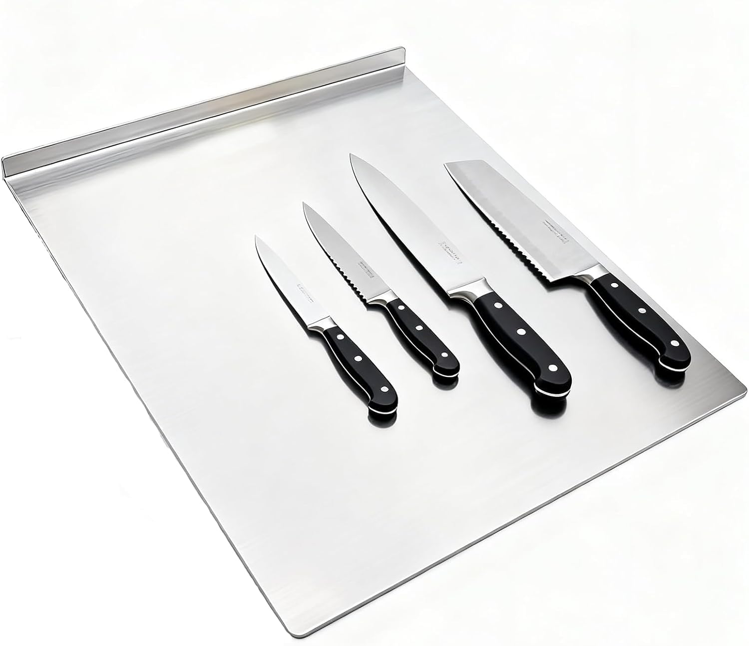 Dishwasher-safe stainless steel cutting board for easy cleaning