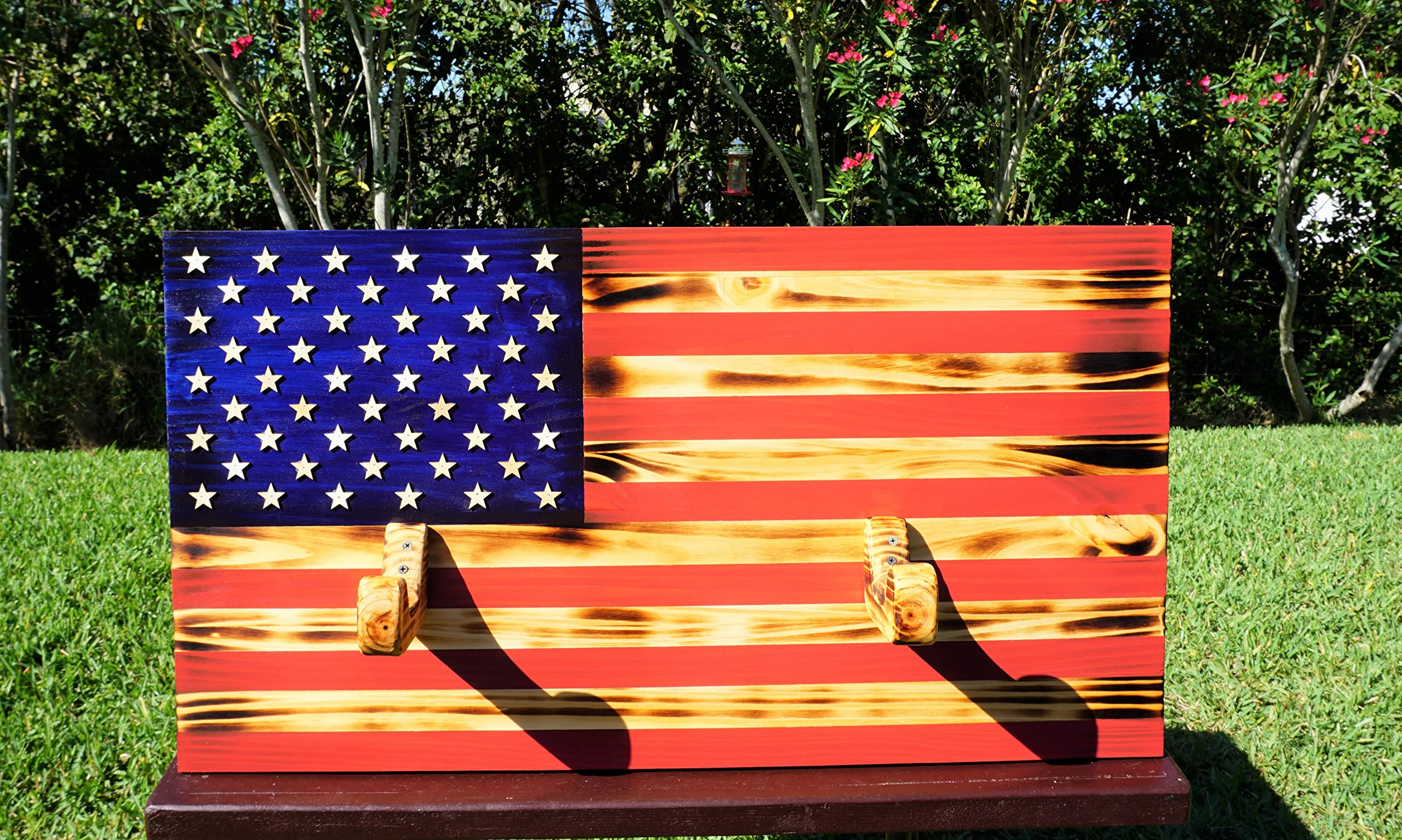 Rifle not included with flag display