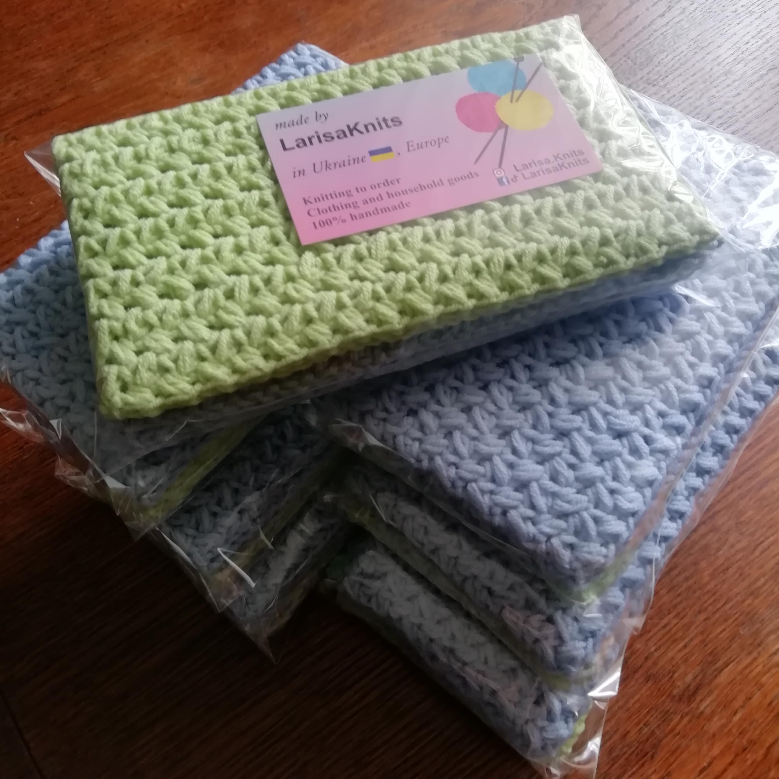 Machine washable crochet dishcloth from Ukraine by LarisaKnits
