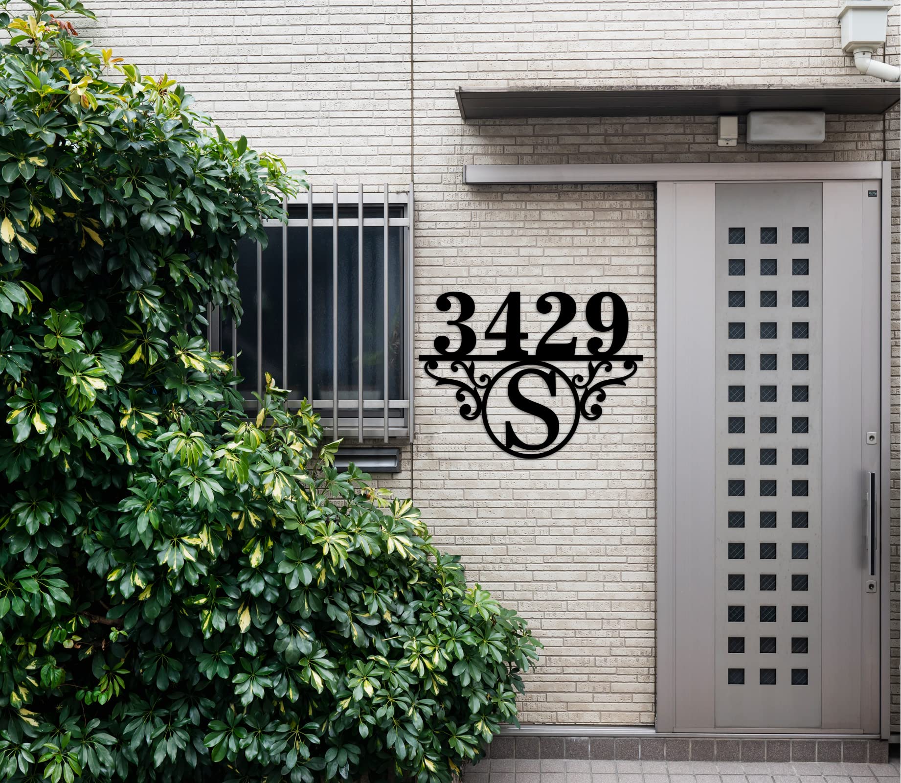 Laser-cut address sign with smooth edges