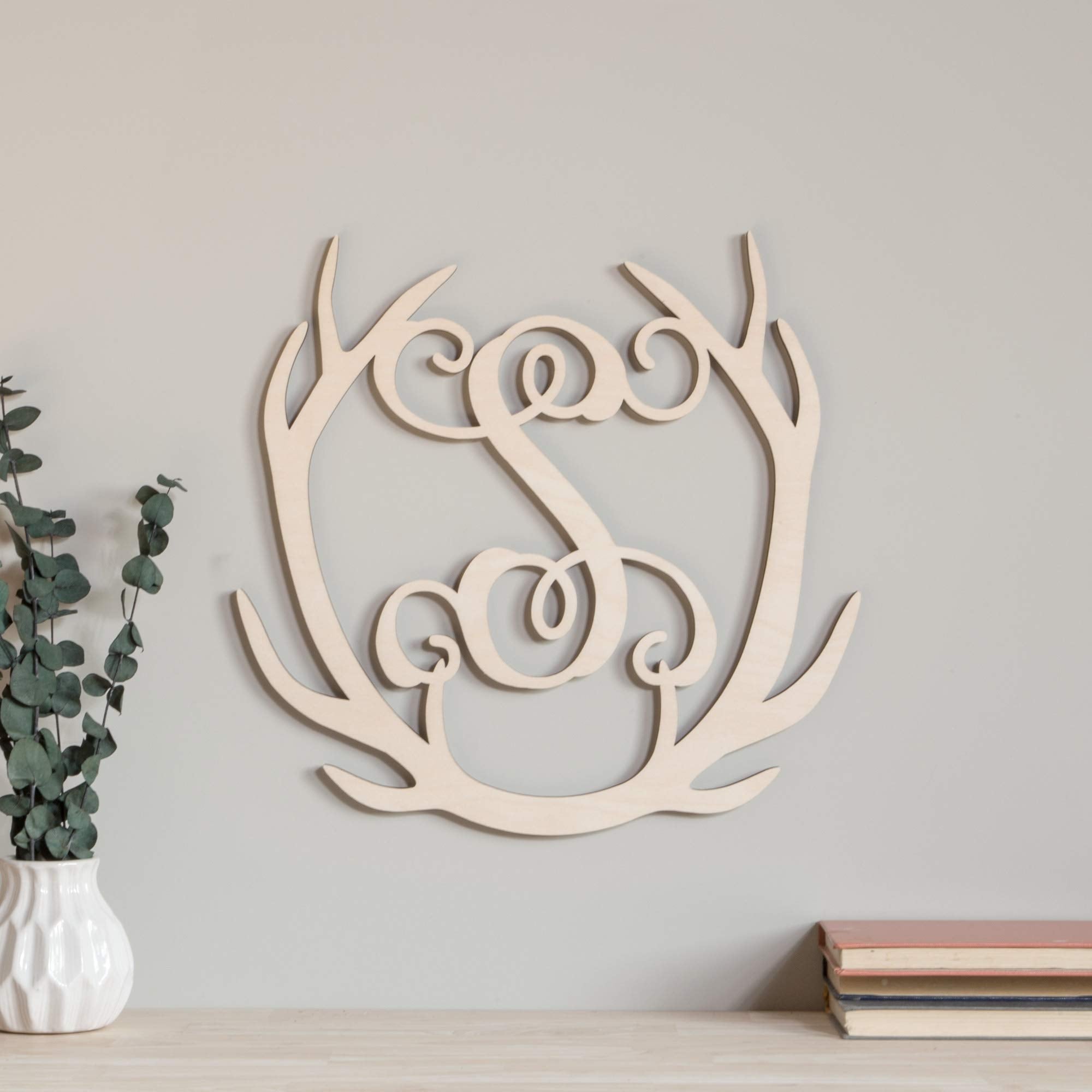 laser cut with burnt edges on monogram letter