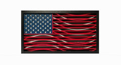 Seven-layer wood flag hand-painted design