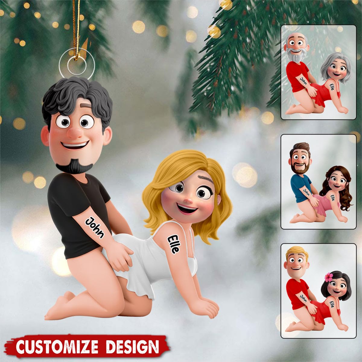 laser cut hd printing on acrylic ornament