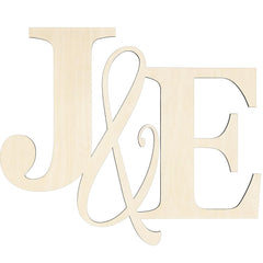Laser Cut Initials Wedding Backdrop Sign mounted on wall