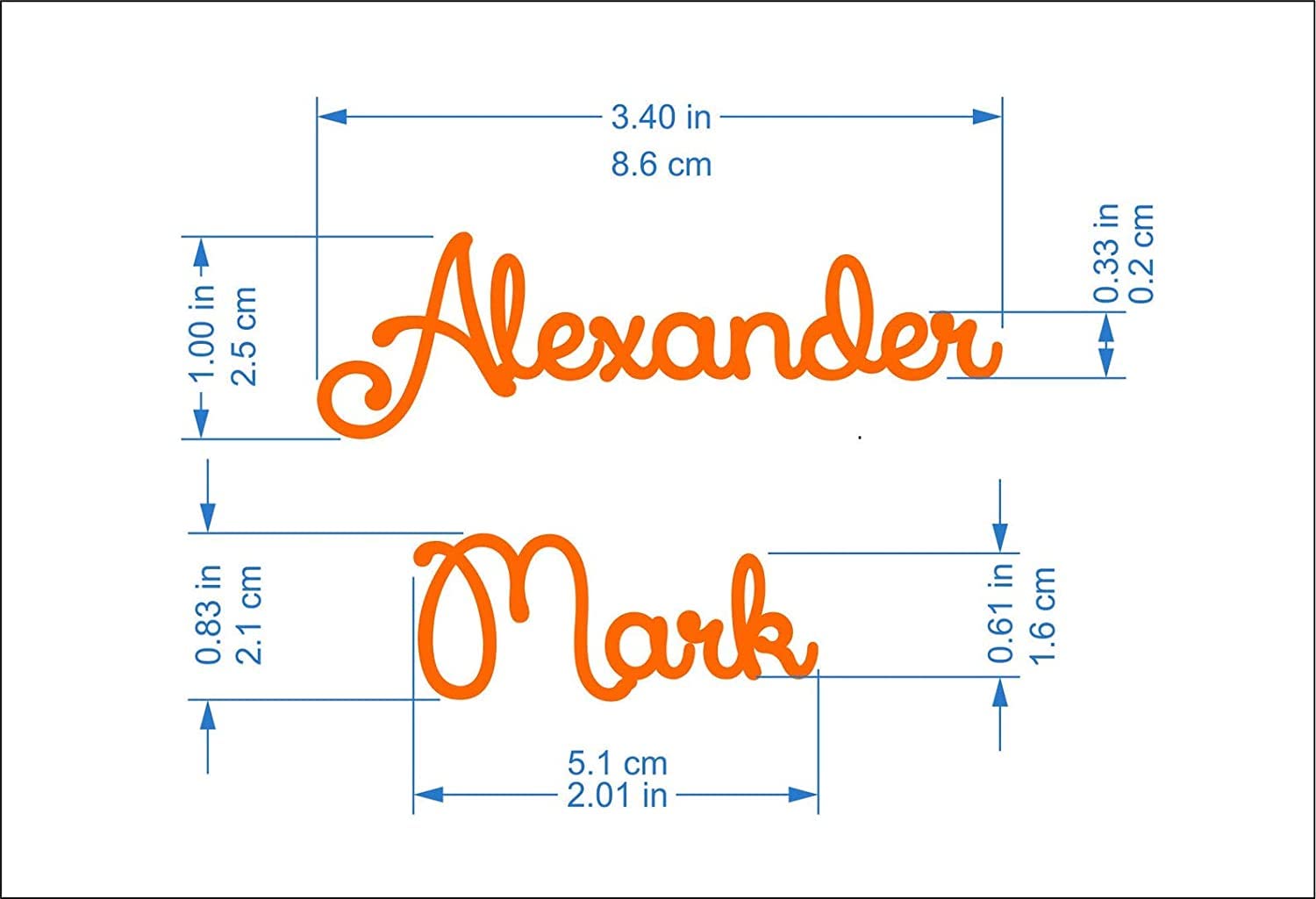 Laser cut names for table decor