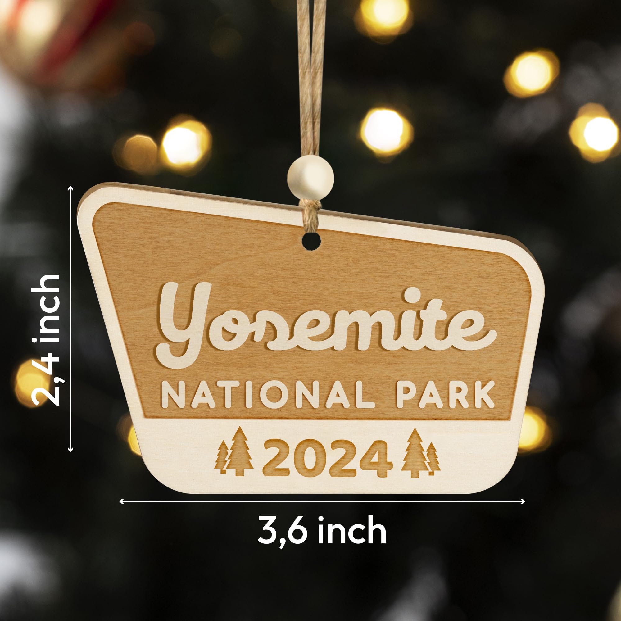 National Park ornament with ribbon for Christmas tree display