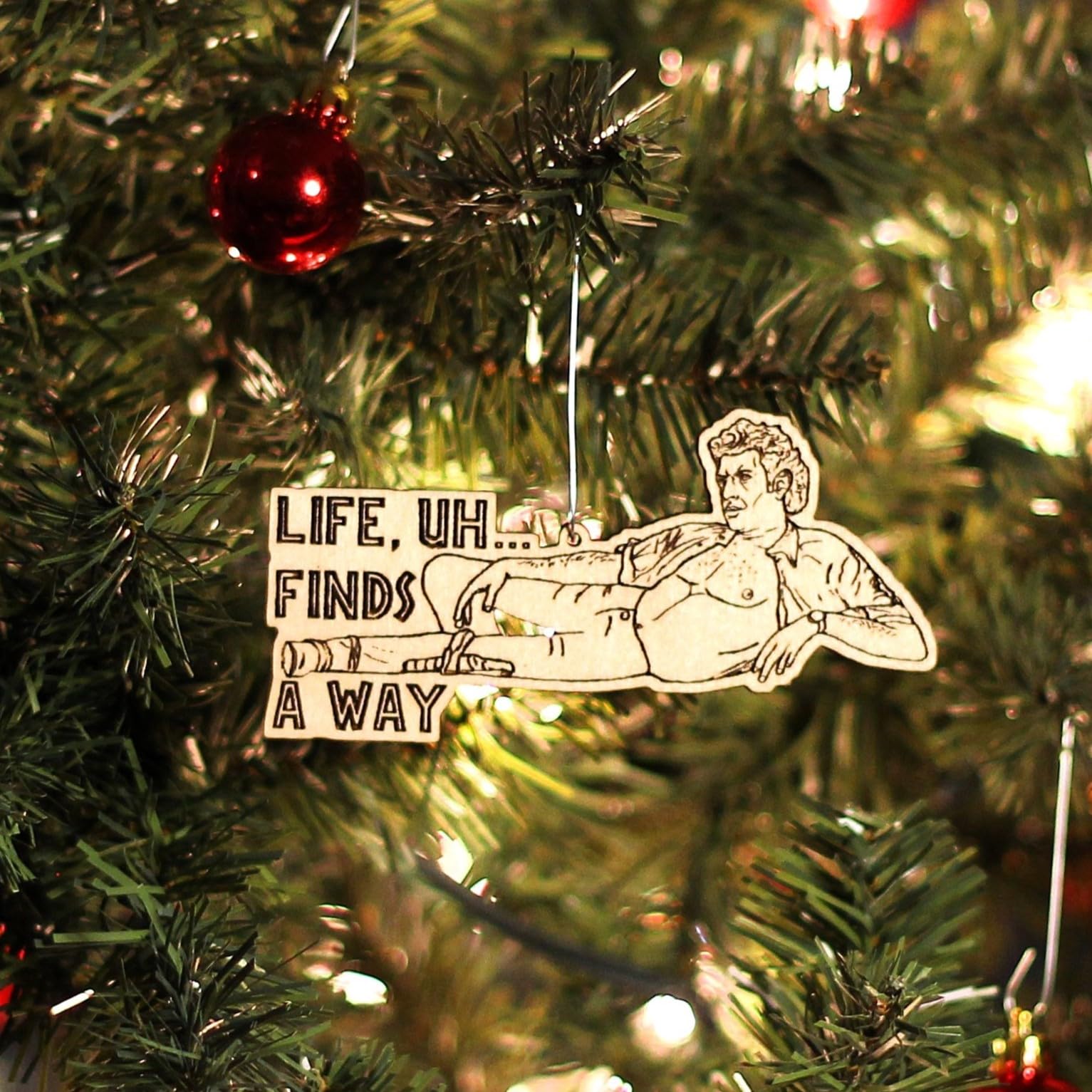 Laser cut wood ornament Portland studio craft