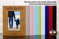 Laser engraved wood frame with personalized names