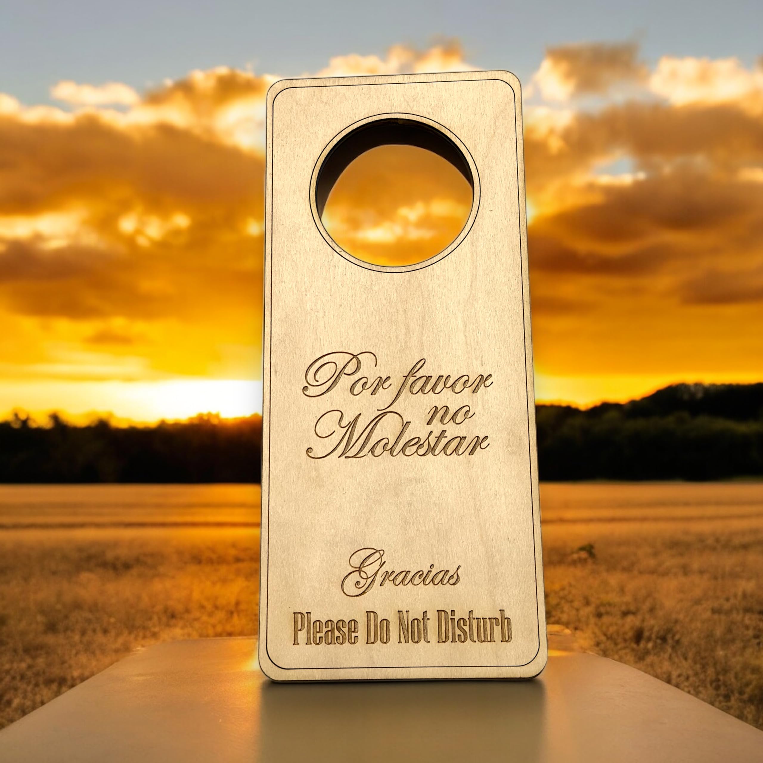 Laser engraved wood sign crafted and packaged at Cedar Park TX studio