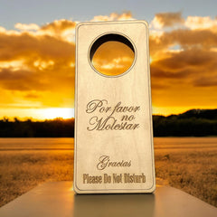 Laser engraved wood sign crafted and packaged at Cedar Park TX studio