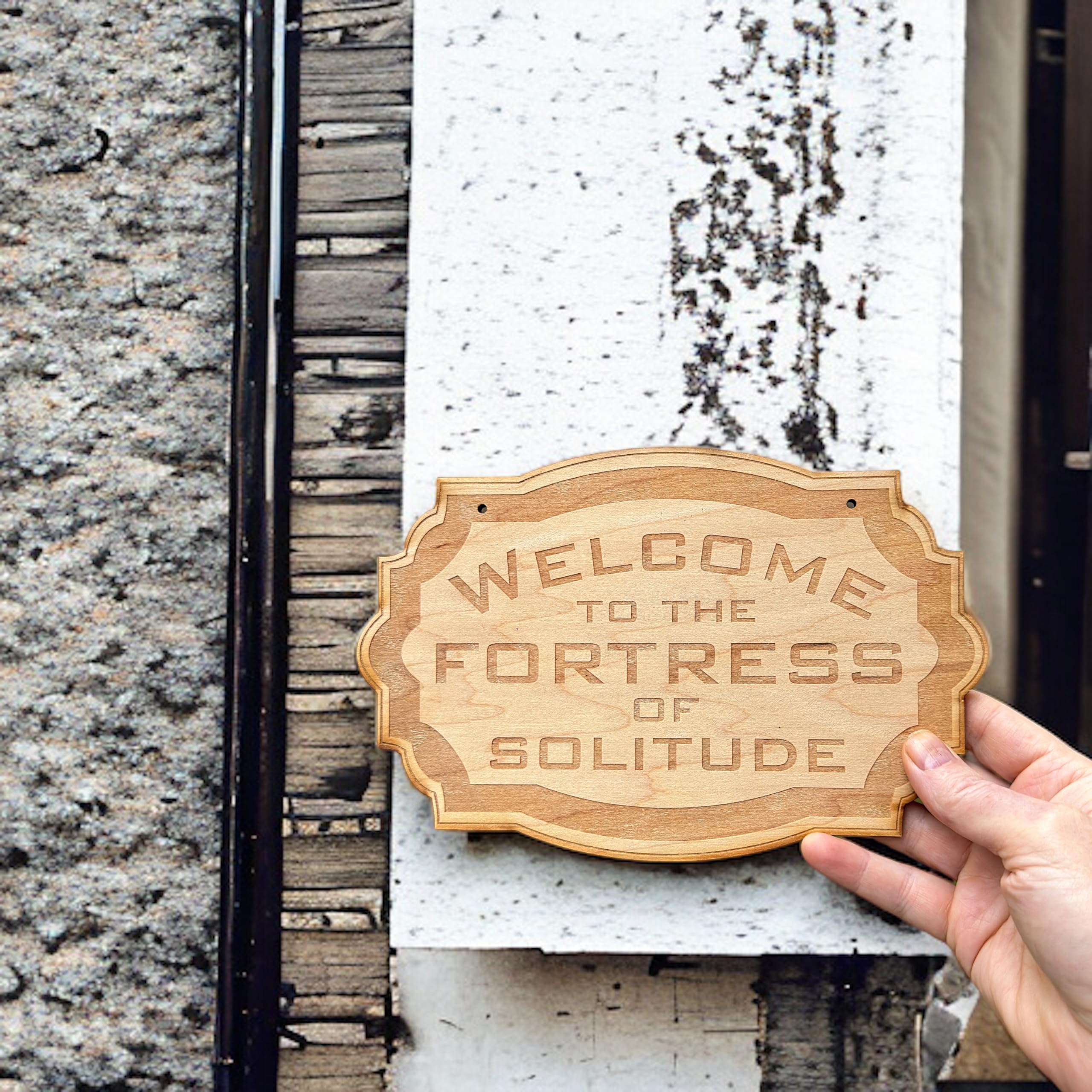 Laser engraved wooden sign suitable for living rooms and offices
