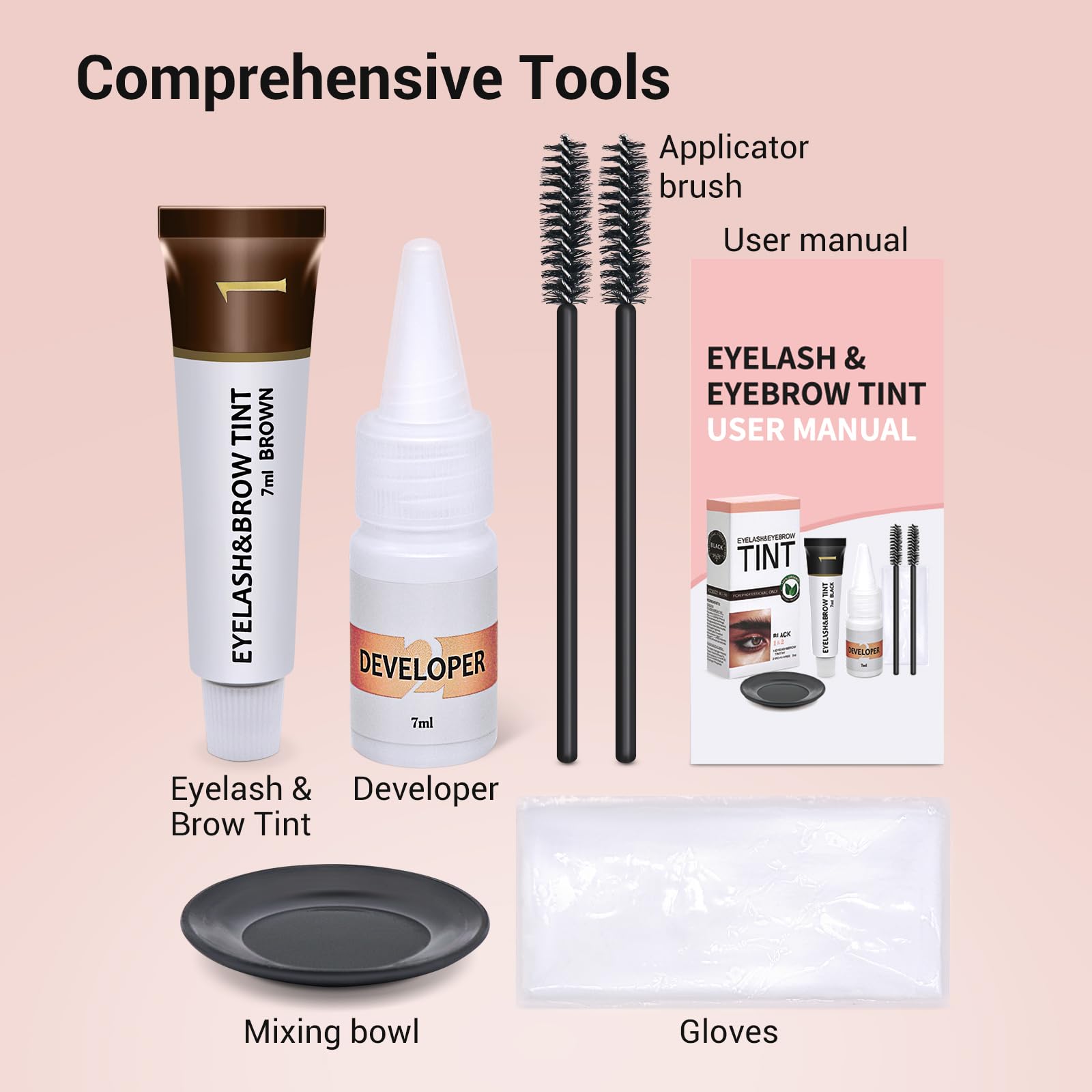 lash brow color kit 7ml brown packaging