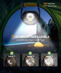 Lash Fans Led Lantern portable camping fan with hook