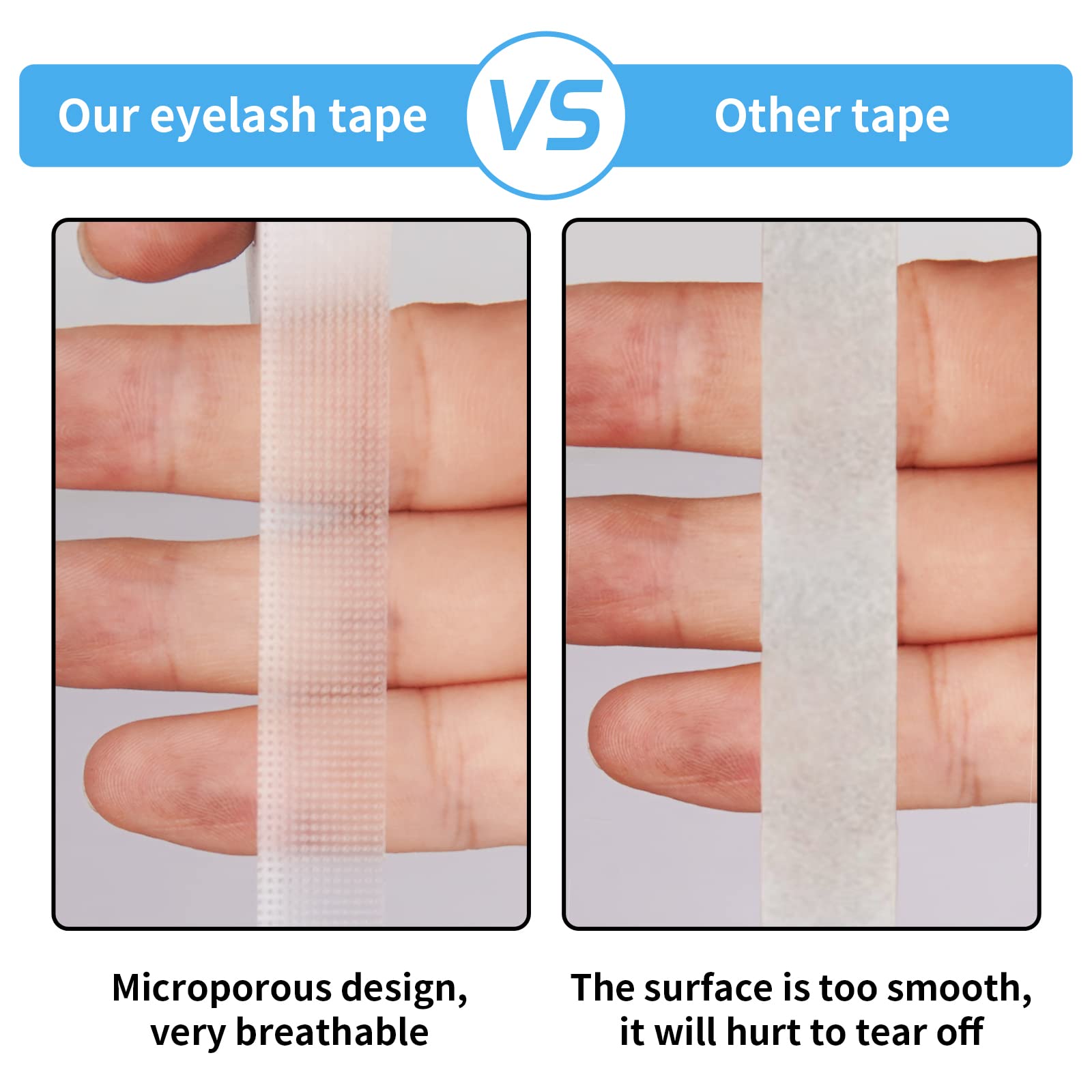 Eyelash extension tape for upper and lower lashes