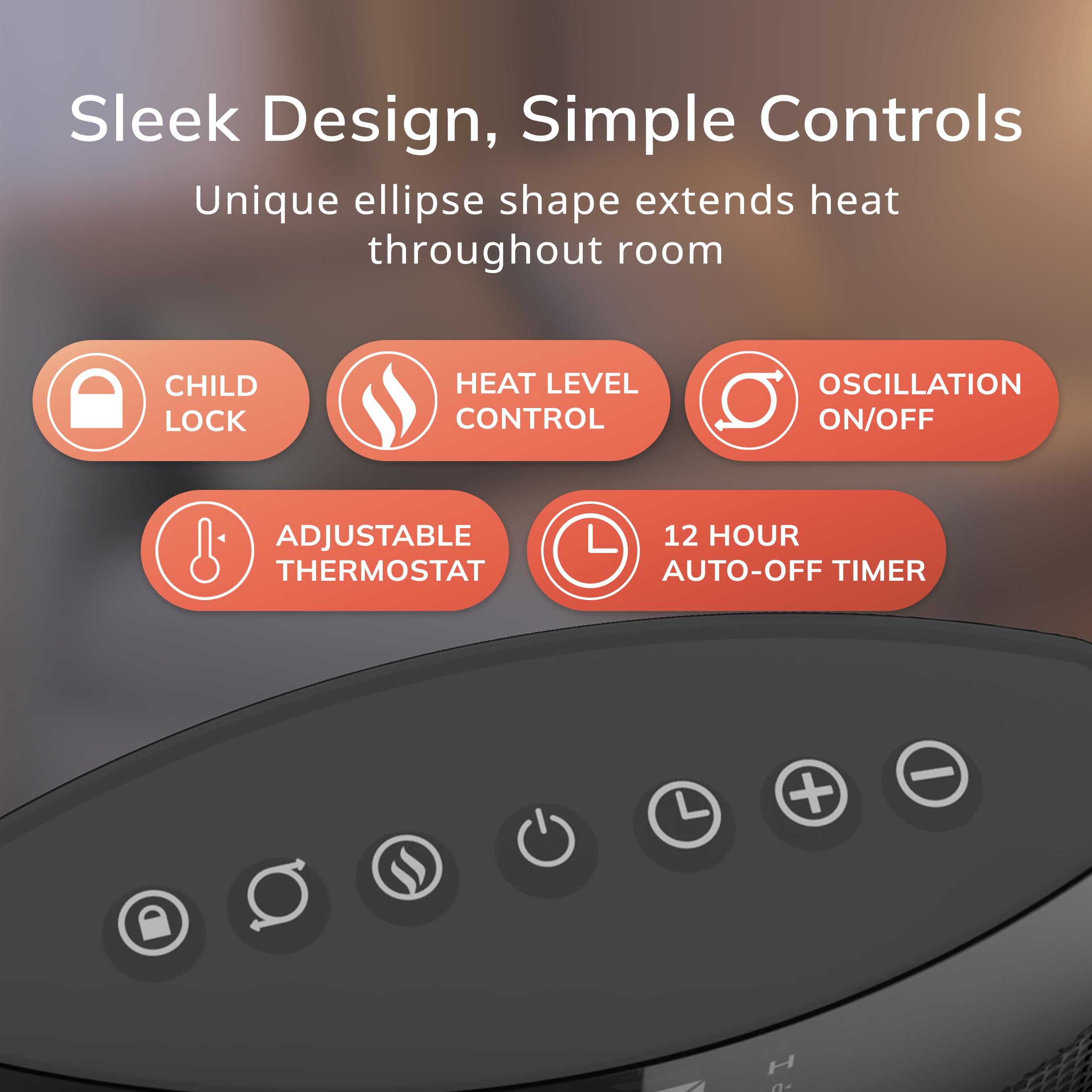Remote control for Lasko Ellipse CT18950 with 3 heat settings