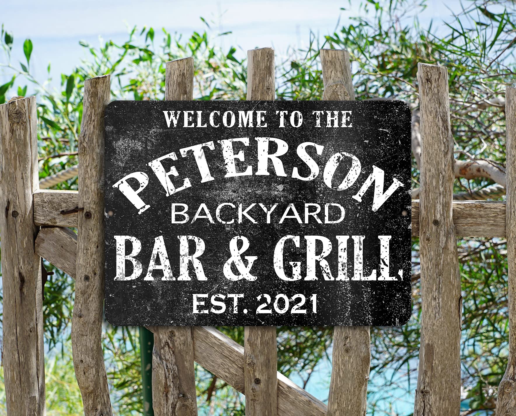 Rustproof aluminum sign suitable for indoor or outdoor use
