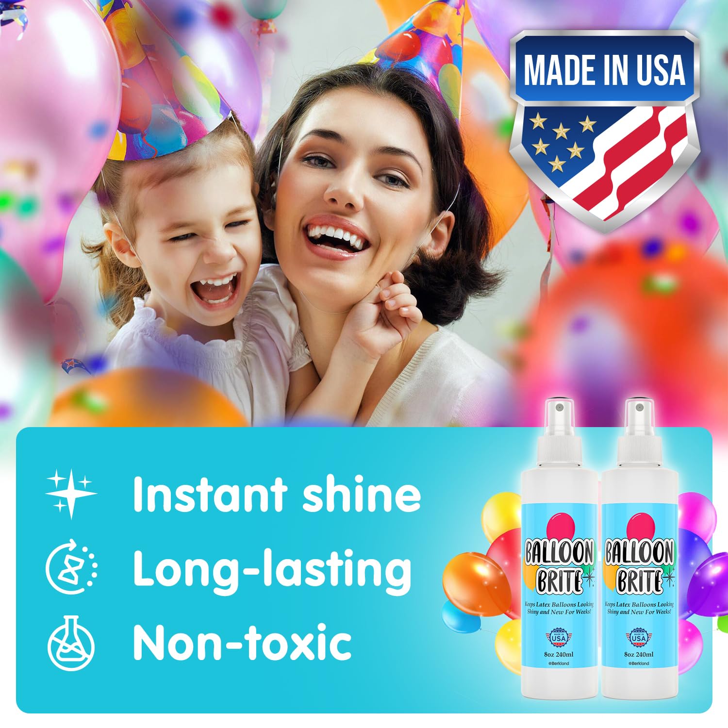 USA made Balloon Glow Spray for latex balloons