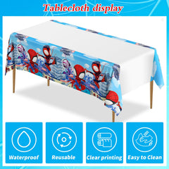 Latex balloons in red blue and white with web designs