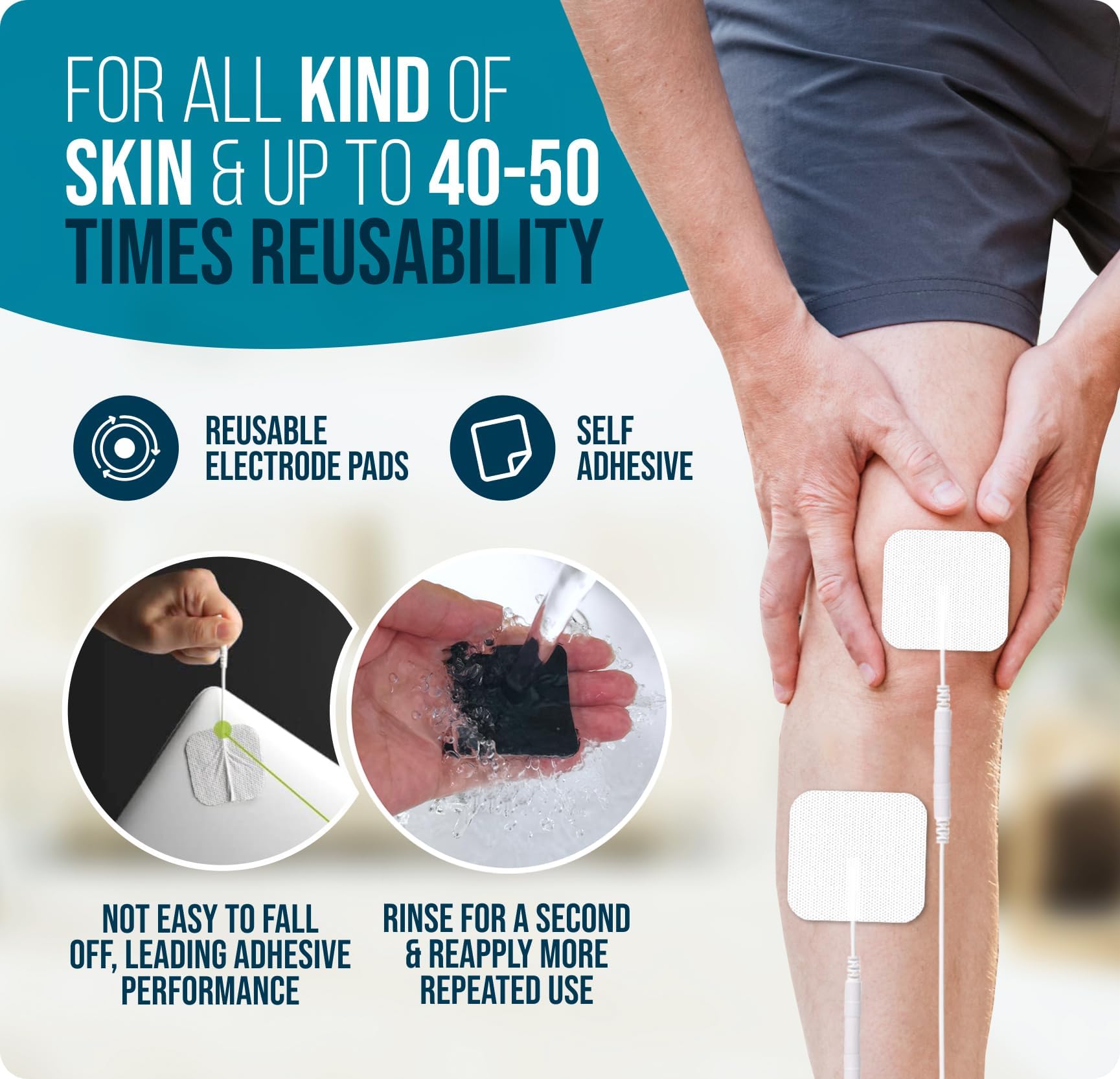 Latex-free hydrogel electrode pad for sensitive skin