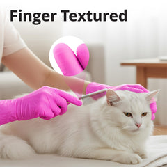 SwiftGrip pink gloves size options and packaging