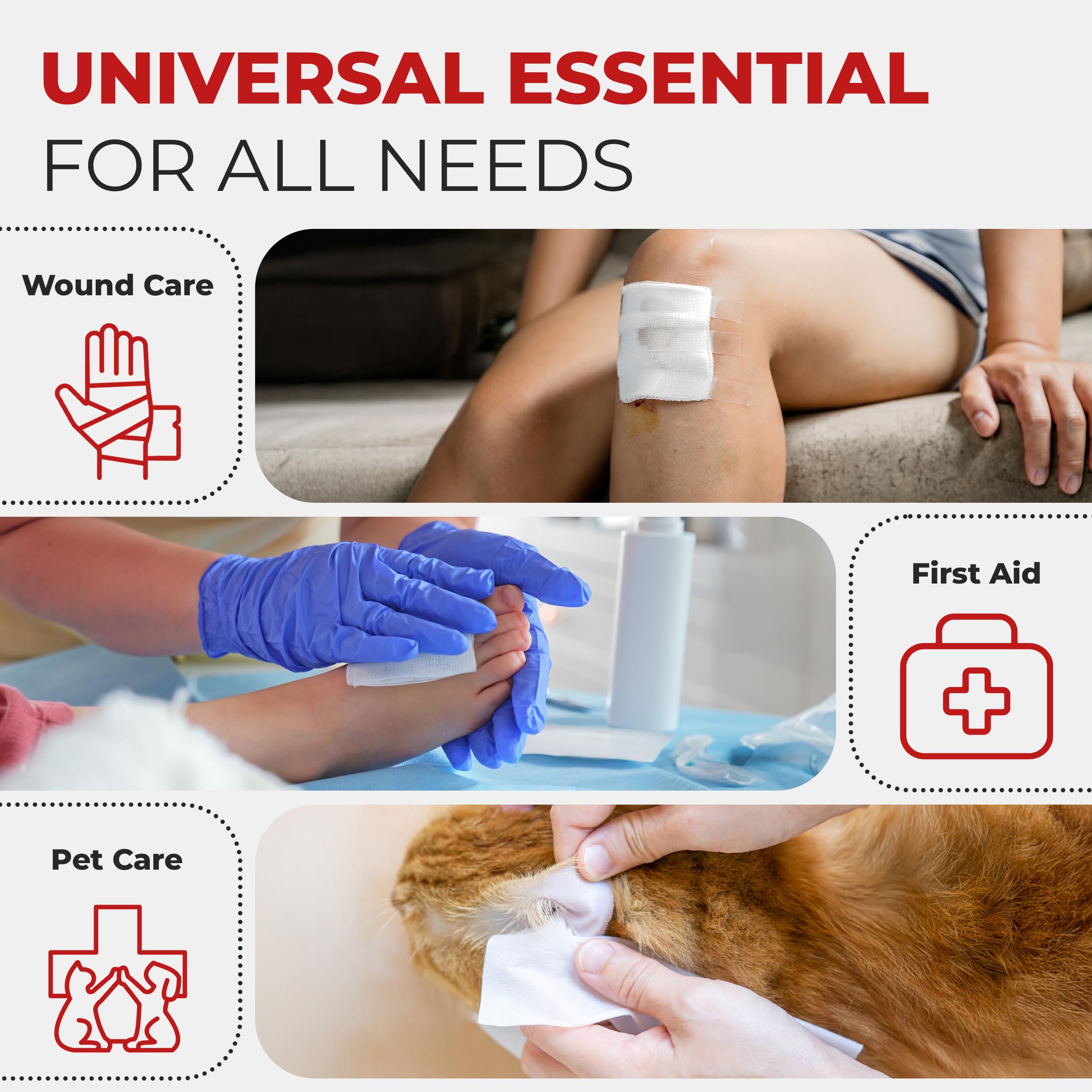 Sponges used for pet care applying medications to paws ears and eyes