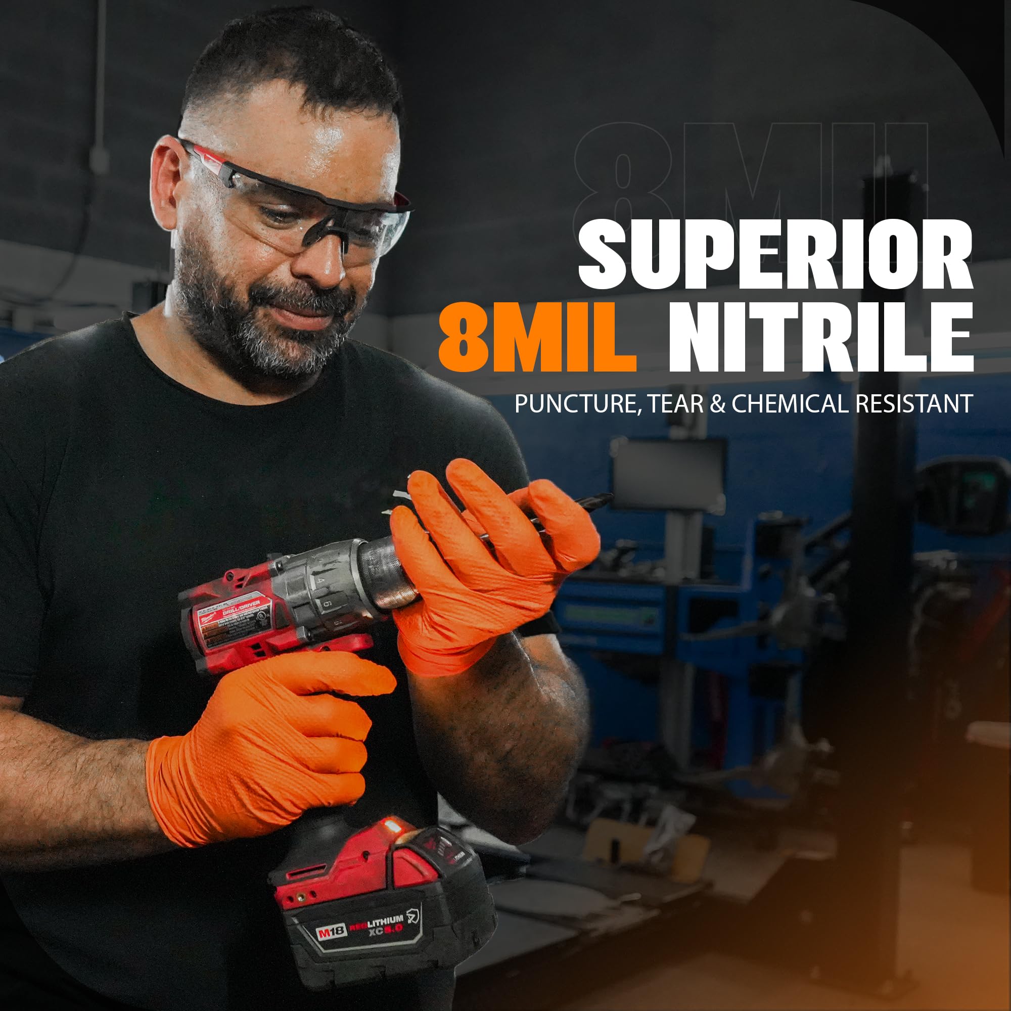 Latex-free powder-free nitrile gloves industrial use