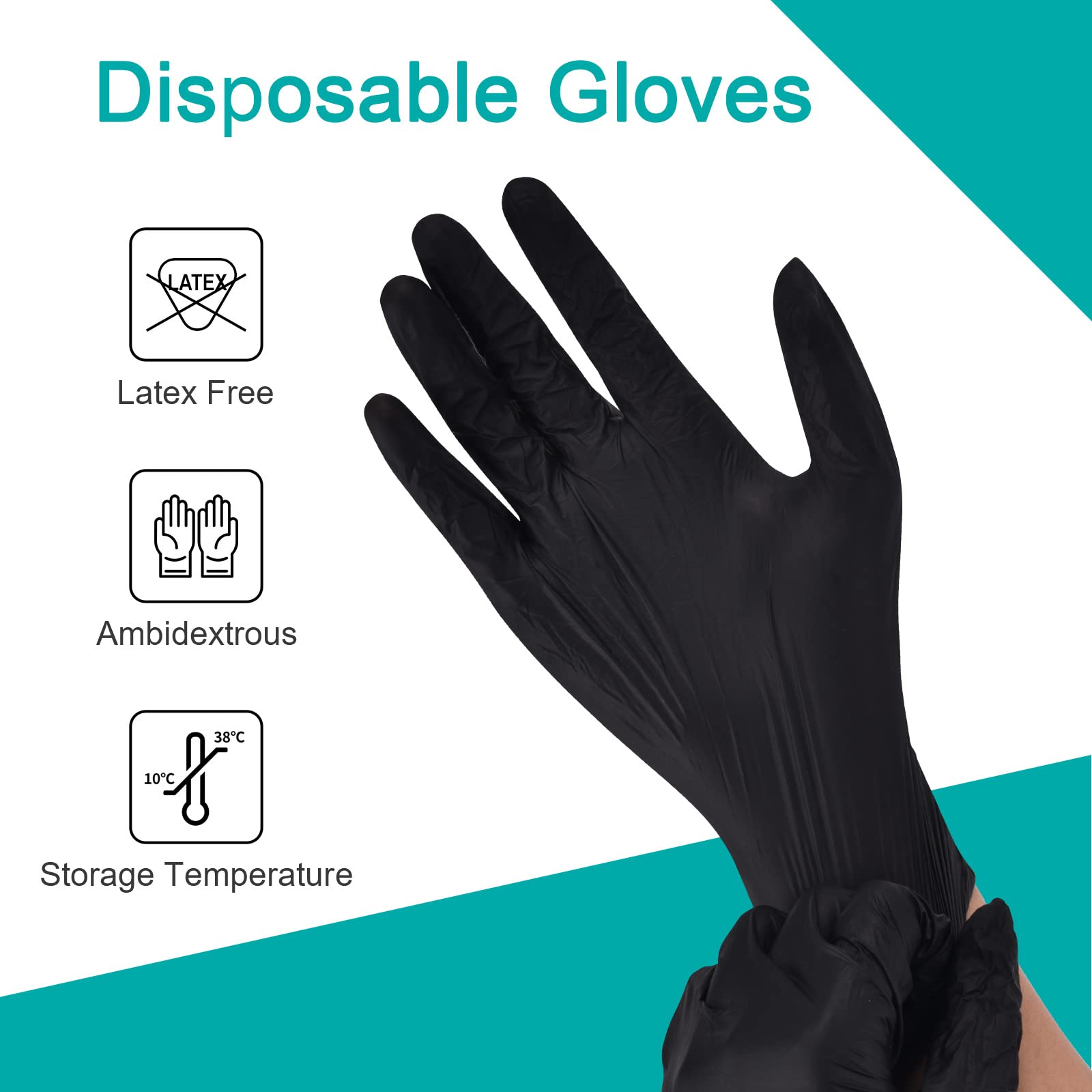 Latex-free vinyl gloves 4mil for food prep and handling