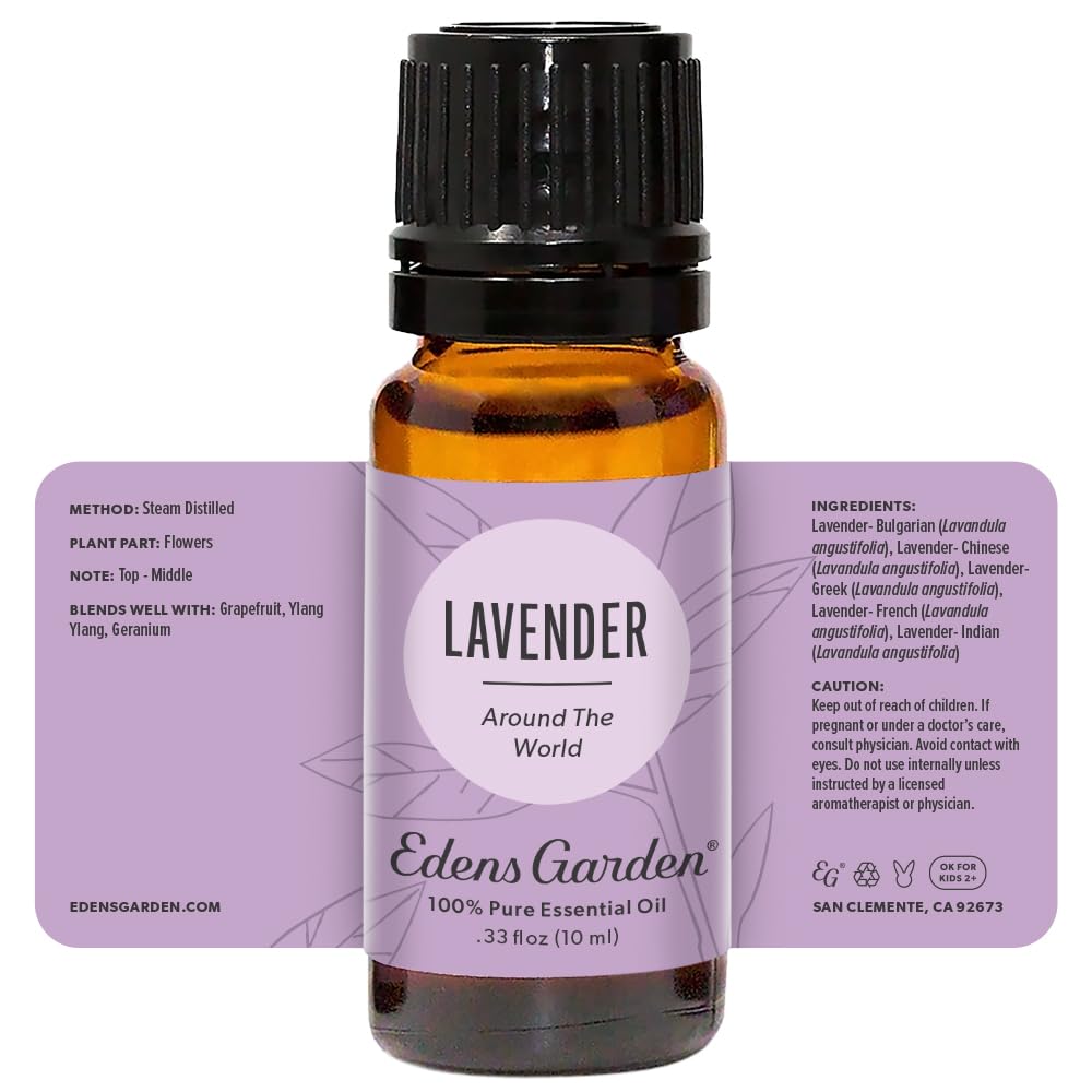Lavender Around The World essential oil display Edens Garden