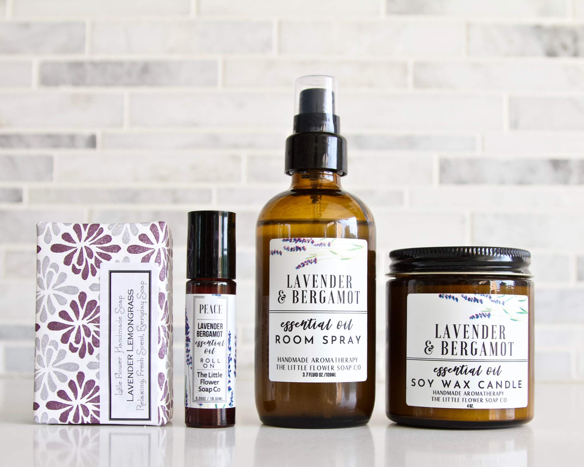 Lavender Bergamot candle 4oz in gift set