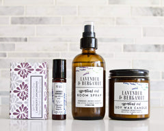 Lavender Bergamot candle 4oz in gift set