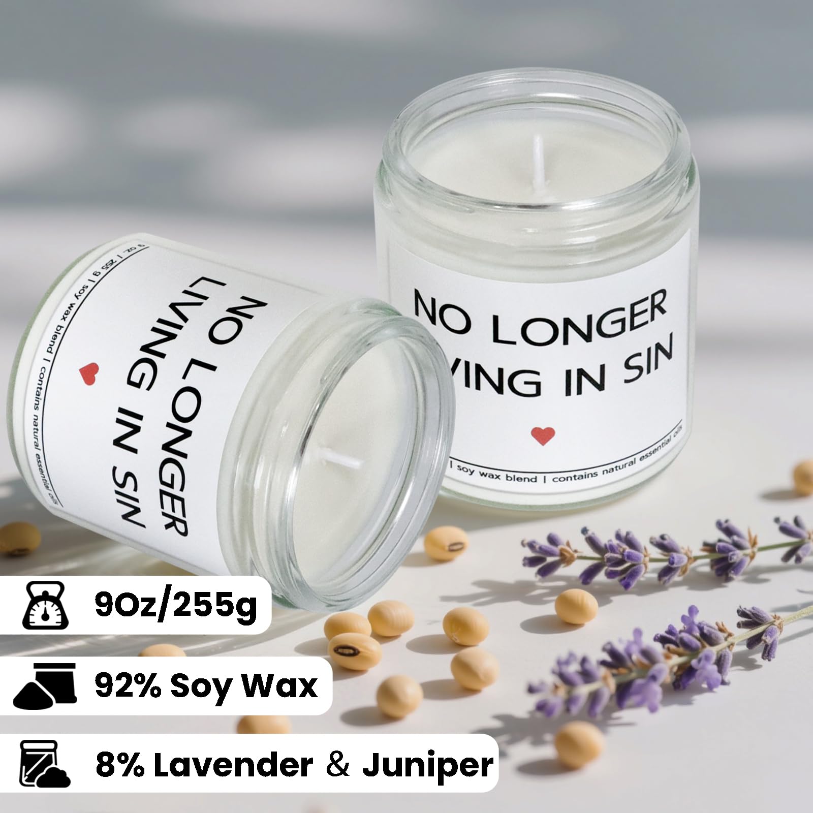 Lavender candle home decor suitable for wedding gift