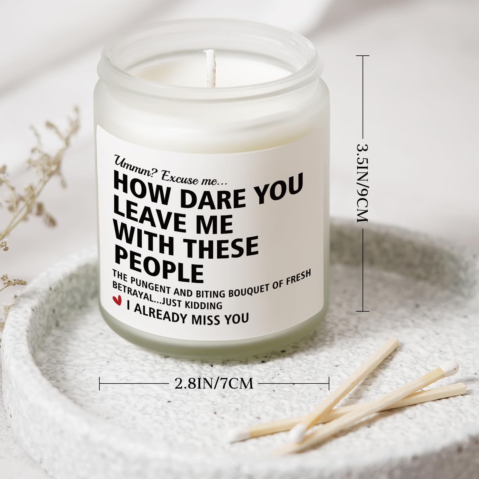 Lavender candle retirement present for coworkers