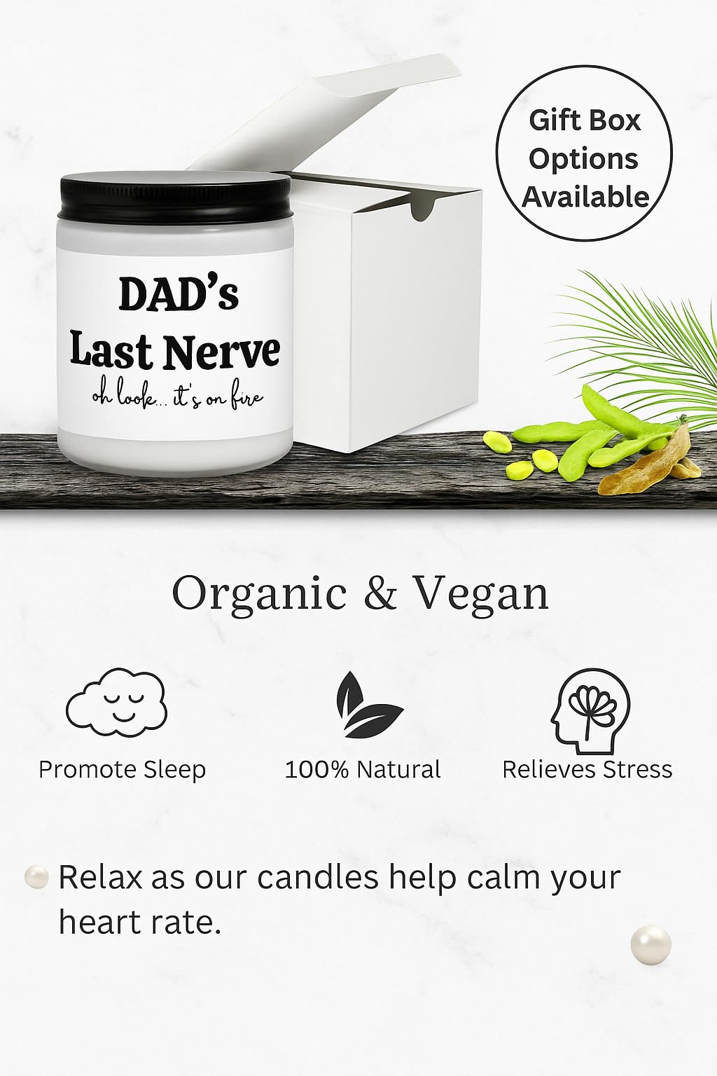 Candle in reusable jar for home decor