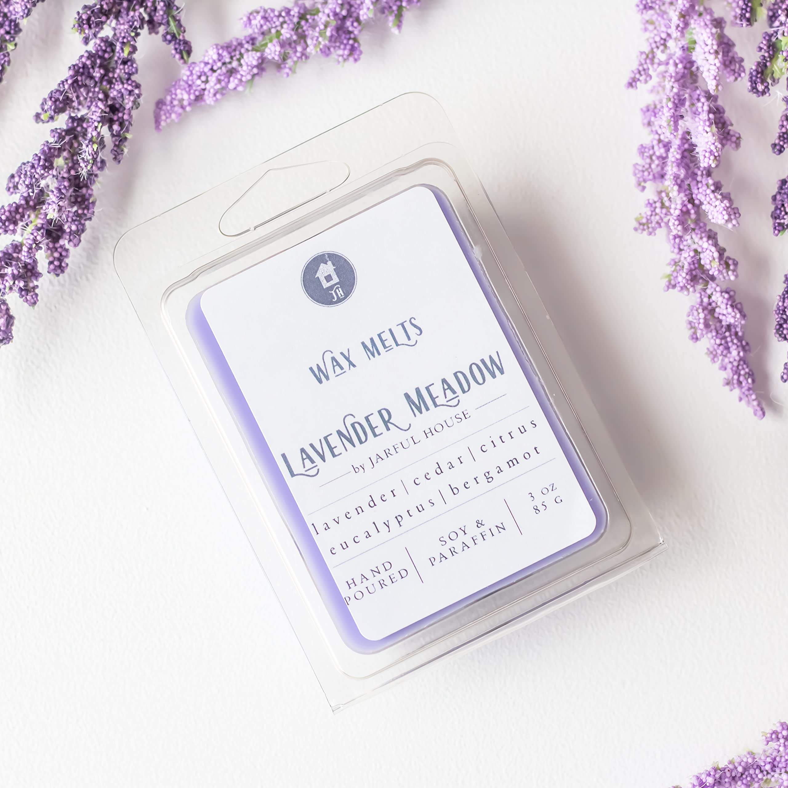 Lavender Meadow wax melts 6 cubes in clamshell