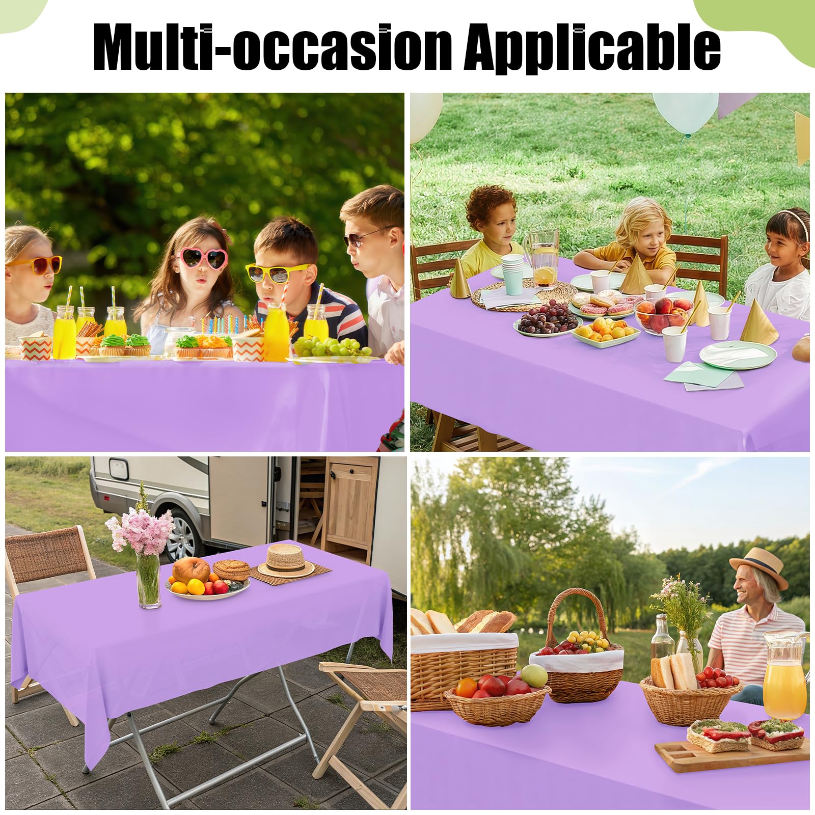 Waterproof disposable tablecloth Smiry lavender color