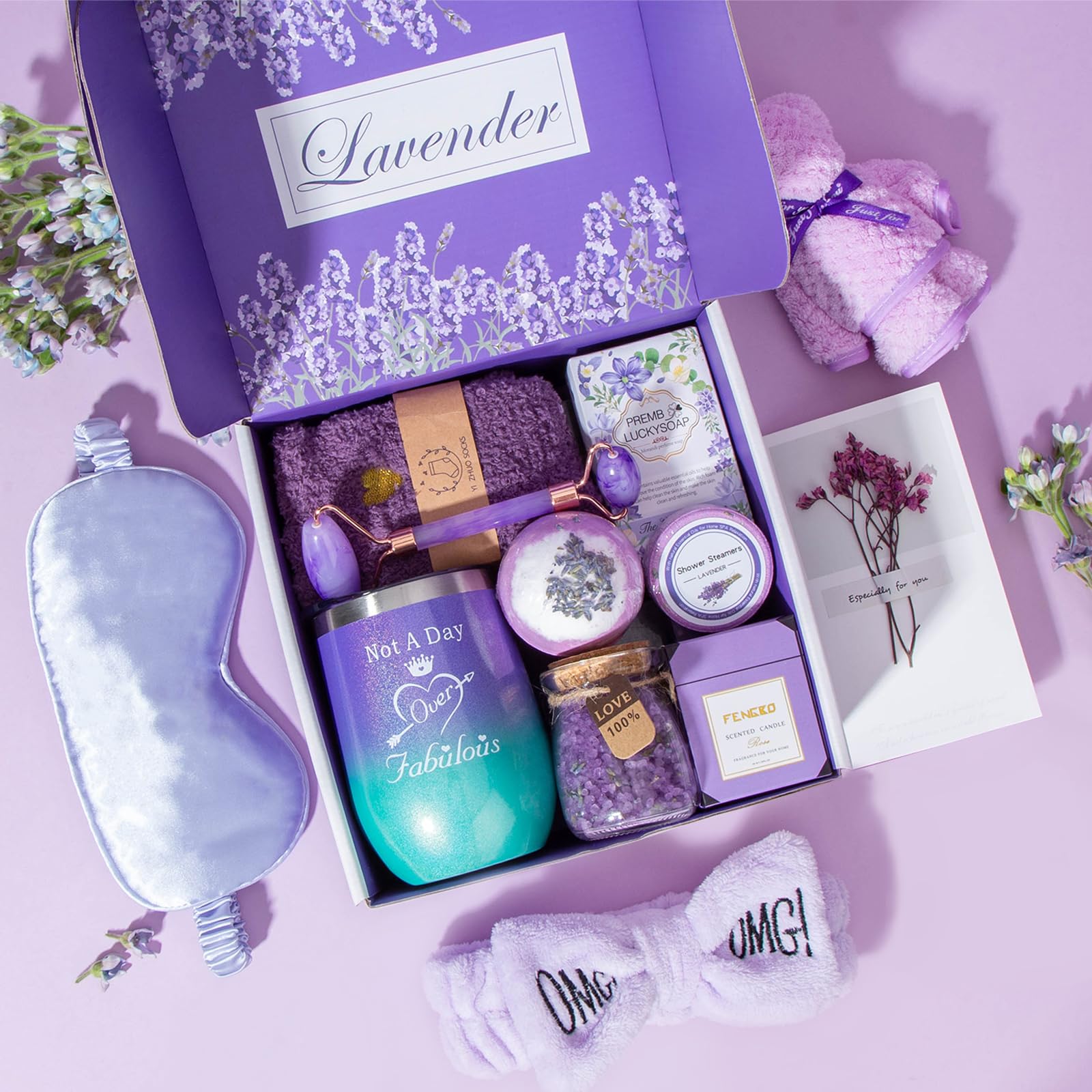 two bath bombs for relaxing bath in gift basket