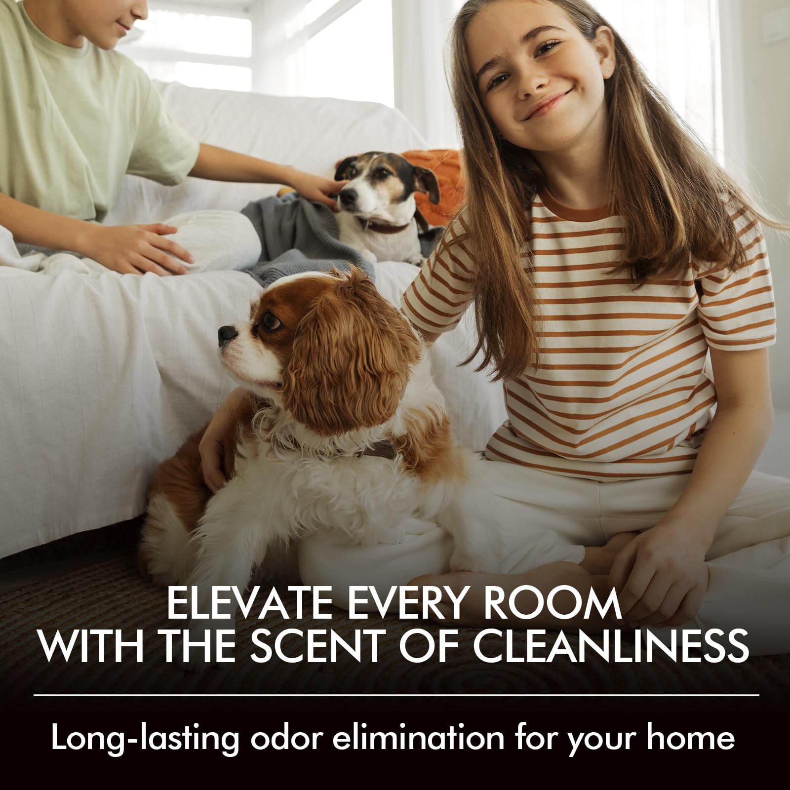 Natural odor eliminator with essential oils