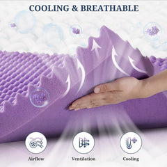 Lavender scented memory foam topper CertiPUR-US certified