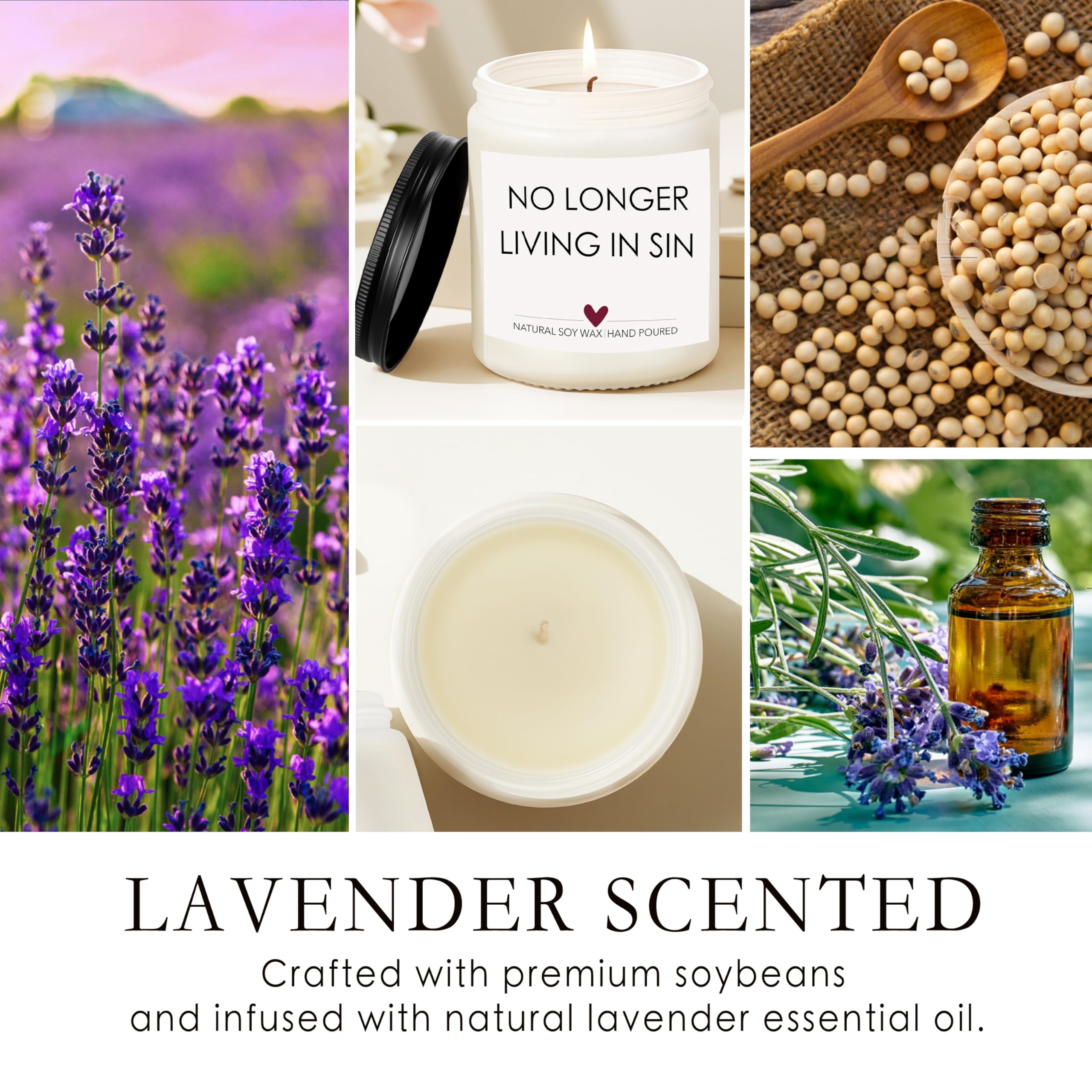 Lavender scented candle 7 oz for weddings