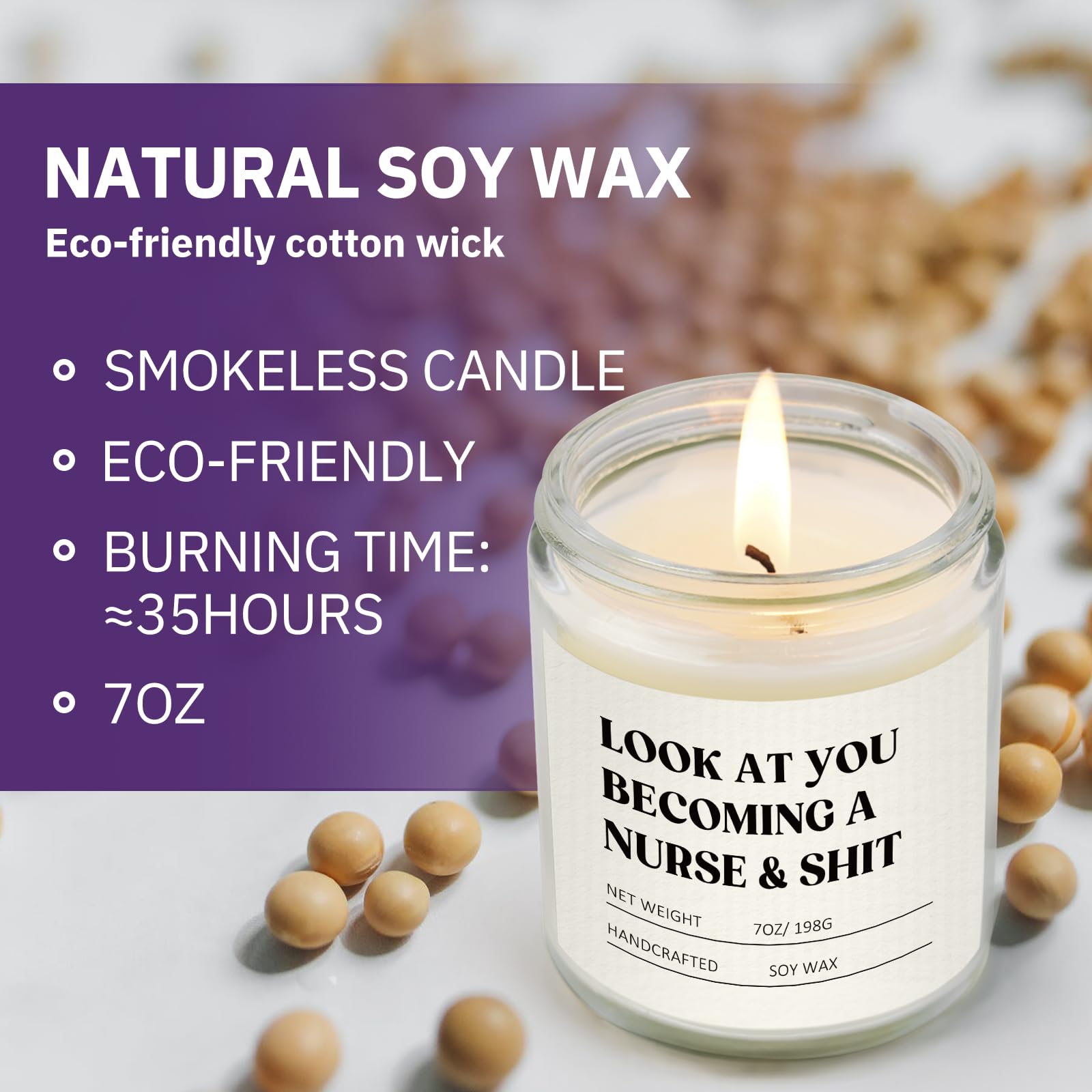 Lavender scented candle for nurses by Craftique