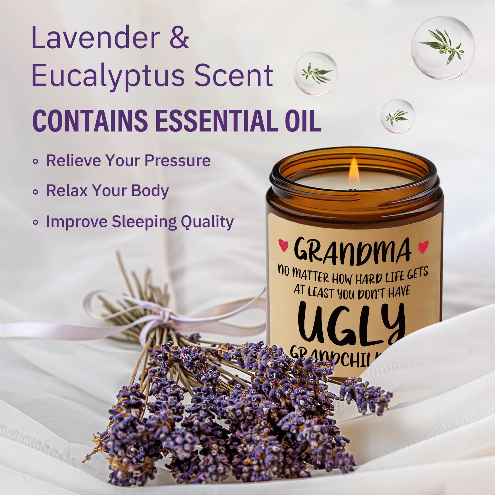 lavender scented soy wax candle 7oz size