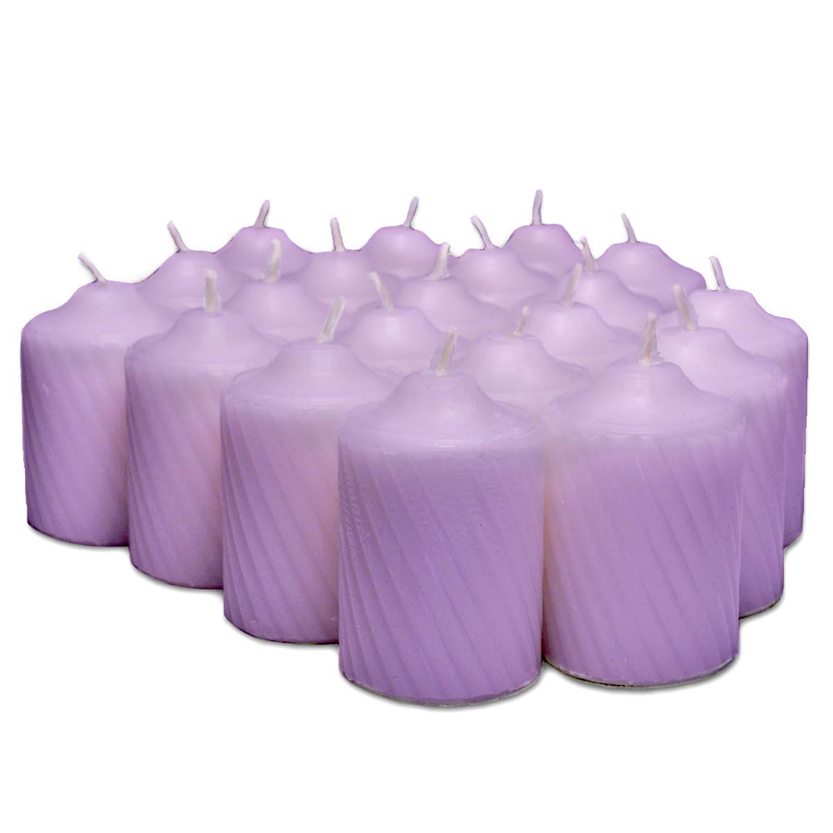 Lavender Scented Votive Candles box of 20 with textured finish