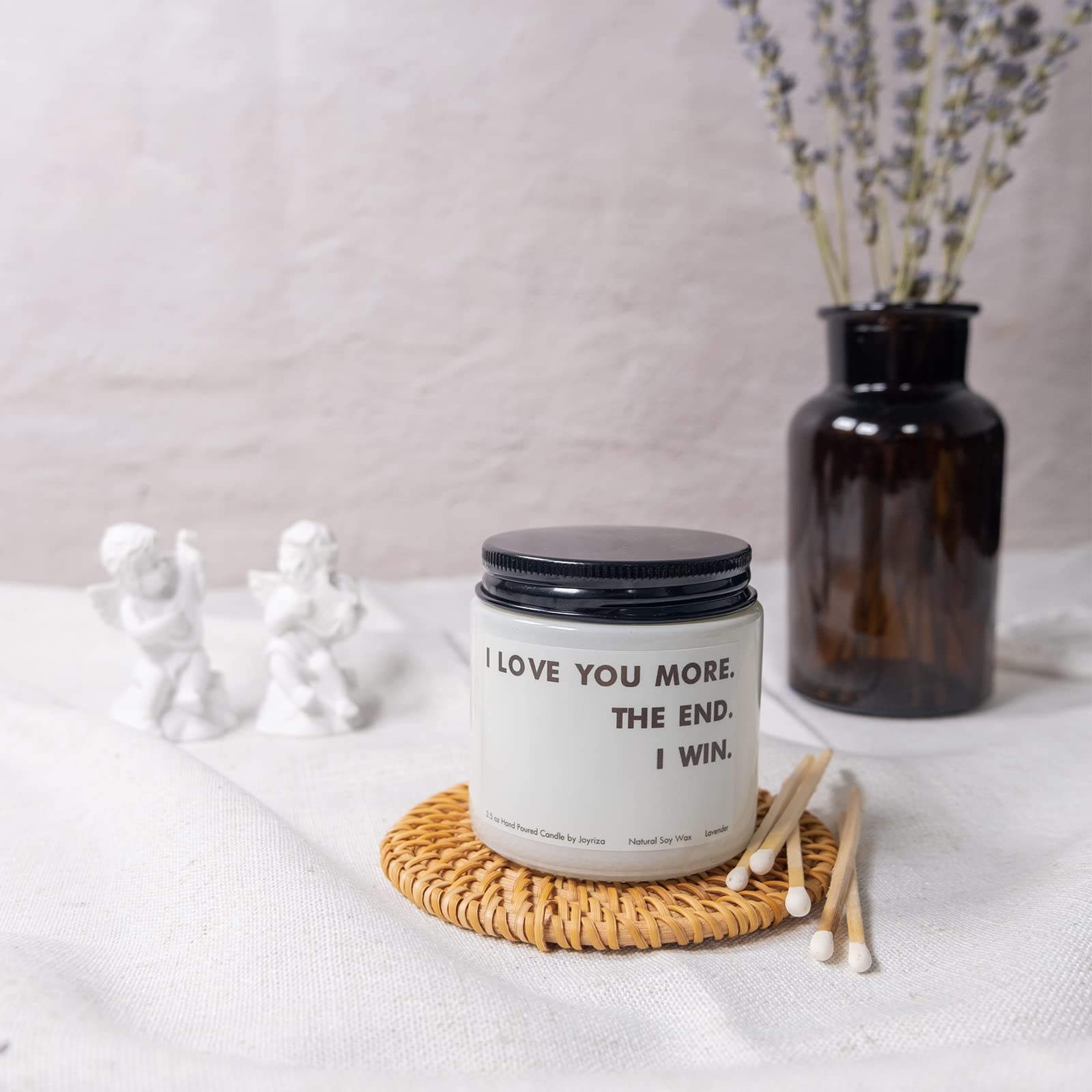 Joyriza lavender scented soy wax candle 3.5oz