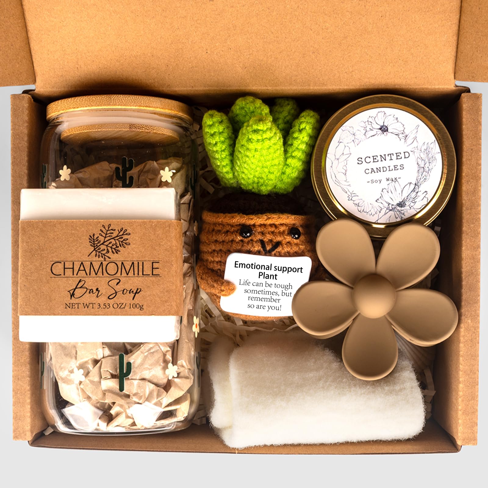 Lavender soy wax scented candle included in package