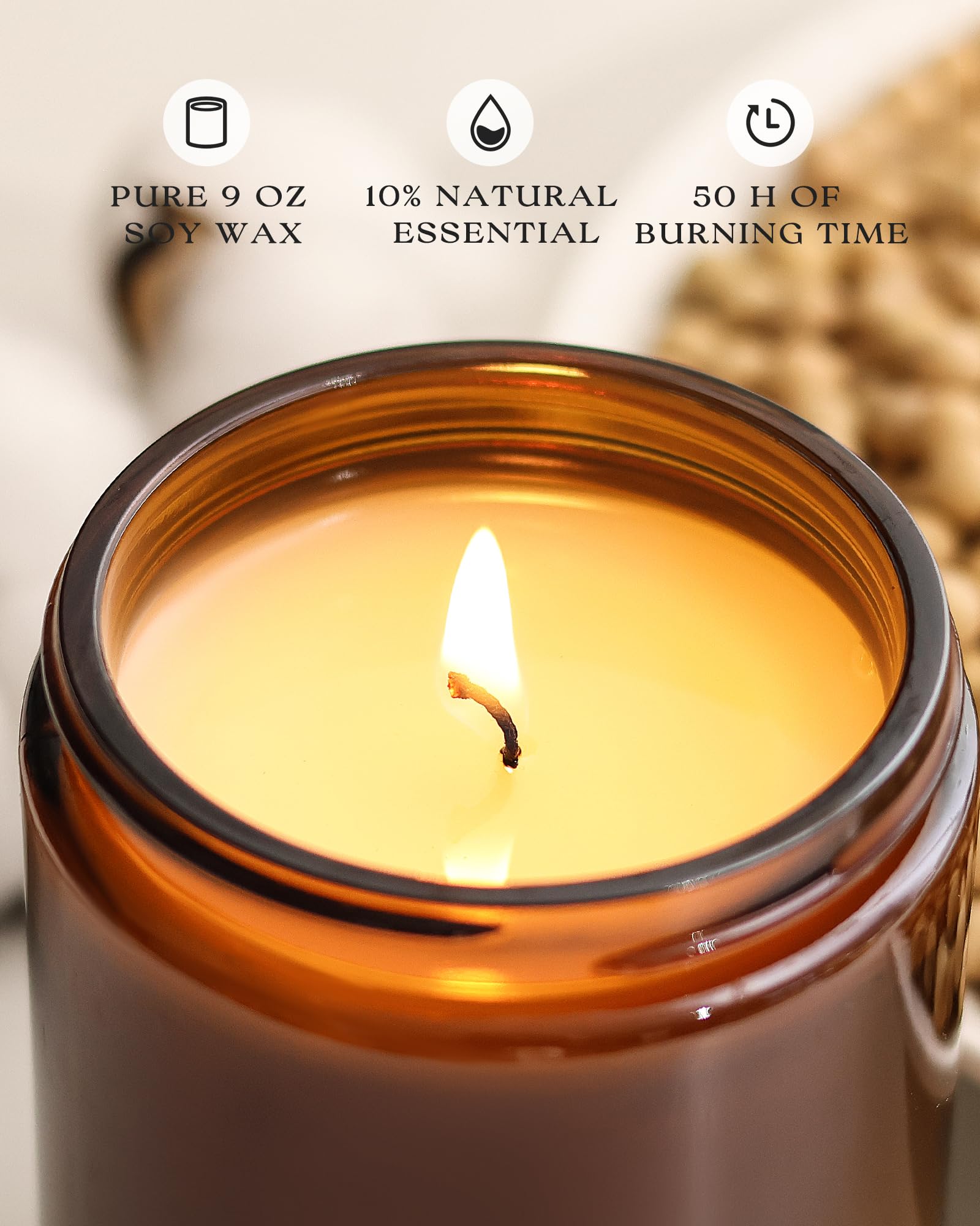 Total 36 oz soy wax candles in gift set